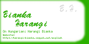 bianka harangi business card